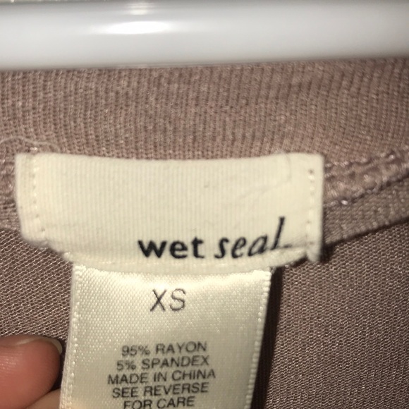 light pink/light brown wet seal long sleeve shirt - Picture 2 of 3